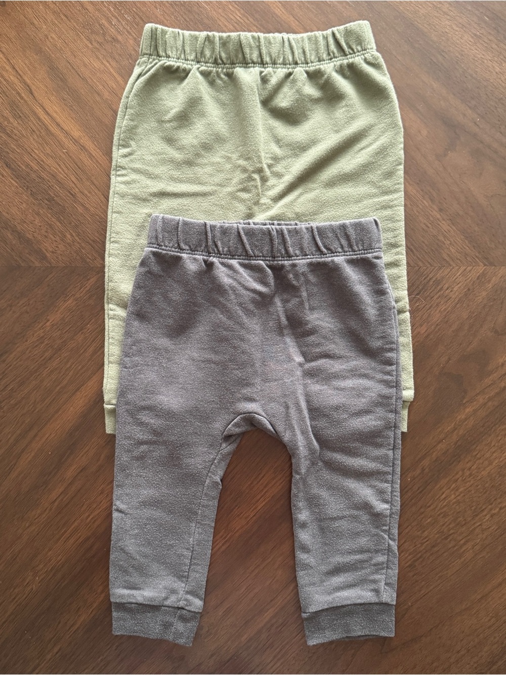 Cat & Jack Olive Green and Gray Baby Jogger Pants Set